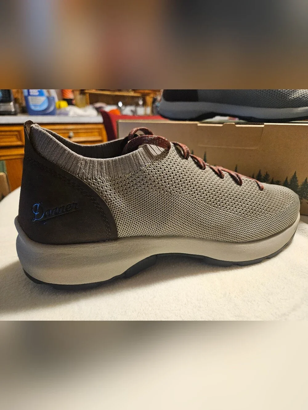 Danner Men’s Black Pyolite Midsole Caprine Low Sneaker with Maroon Laces - Picture 3 of 6